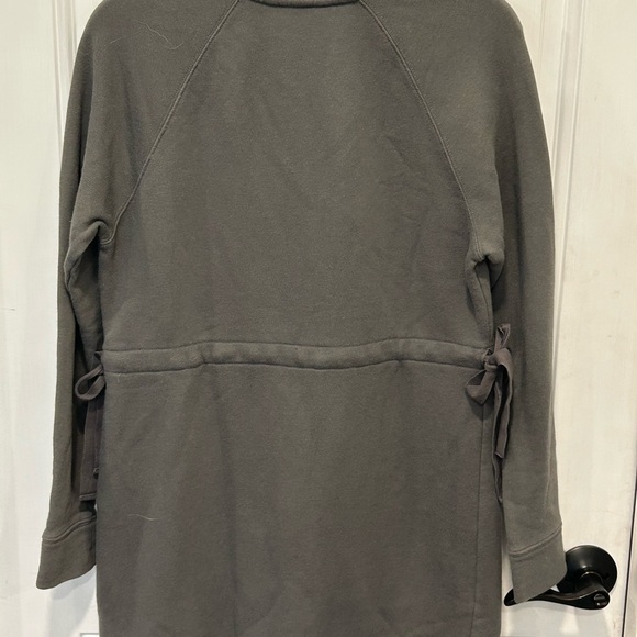 Athleta Women’s Studio Cinch Sweatshirt Dress Gray Heather comfort-core, small - Picture 5 of 7